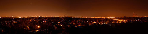 Nocna panorama Łodzi