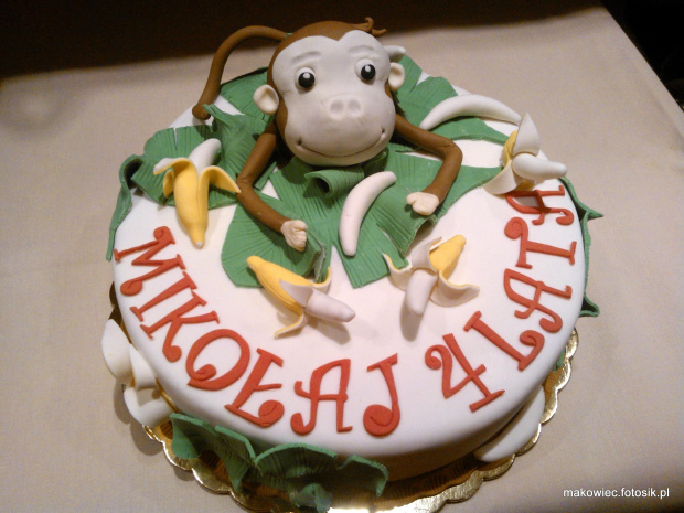 Małpka Ciekawski #małpka #ciekawski #szympans #małpa #TortyOklicznościowe #tort