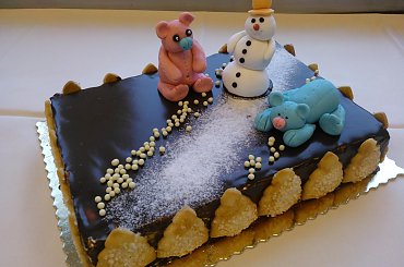 Misie i bałwanek #misie #bałwan #bałwanek #TortyOkolicznosciowe #świeta