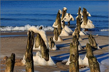 Zima w odwrocie #Zima #plaża #Kołobrzeg