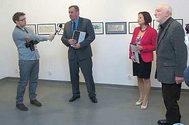 CSW w Suwałkach, wernisaż wystawy "Nasza Japonia" A. Wajdy i K. Zachwatowicz, 15.III.2014 #BrzozowskiJerzy #CentrumSztukiWspółczesnej #Strumiłło #Suwałki #wystawa