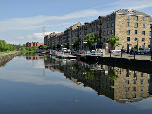 Początek Forth an Clyde Canal w Glasgow..