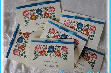 #folk #ludowe #urodziny #zaproszenia