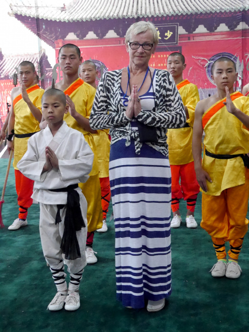 Z uczniami szkoły sztuki walki kung-fu (Szaolin) #Chiny