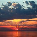 Zachód słońca nad morzem #BałtykZachódSłońca