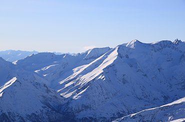 Ośrodek Grossglockner - Heiligenblut, widok z trasy 11 - tylko dla doświadczonych narciarzy :) #Alpy #Austria #Narty #Nassfeld