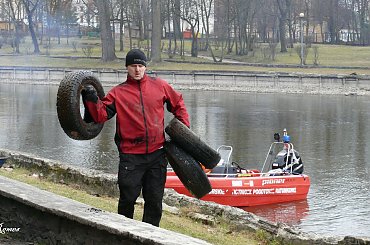 III akcja sprzątania dna Pisy 14.03.2015 #Pisa #Pisz