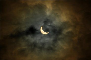 Zaćmienie słońca obserwowałam nad morzem :) #ZaćmienieSłońca