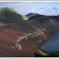 Ljotipollur volcano lake. Near Langmannalaugar