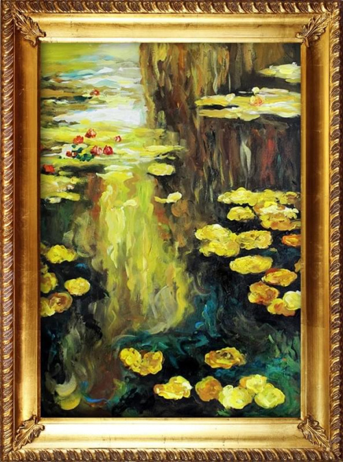 Claude Monet - Seerosen im Sommer-105x75cm Ölgemälde Handgemalt Leinwand Rahmen-Sygniert G16999.
cena 199,99 euro.
wysylka 0 euro.
malowany recznie
