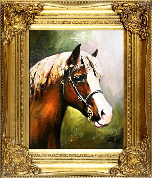 Pferd - Ölgemälde handgemalt Rahmen Sygniert 34x30cm, G05392 .
36,99 euro,wys - 0 euro. #Konie