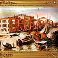 Venedig- Ölgemälde handgemalt Rahmen Sygniert 47x37cm, G04995. 64,99 euro,wys - 0 euro. #wenecja