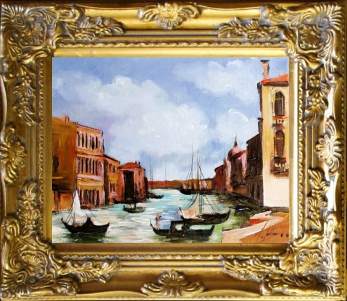 Venedig- Ölgemälde handgemalt Rahmen Sygniert 34x30cm, G06135.
39,99 euro,wys - 0 euro. #wenecja