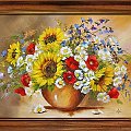 Tytul : Sonnenblumen - Ölgemälde handgemalt Rahmen Sygniert 106x76cm, G02962
189 euro, wys - 0 euro. #kwiaty