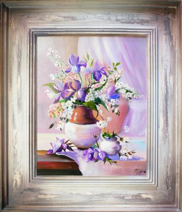 Tytul : Blumen- Ölgemälde handgemalt Rahmen Sygniert 75x65cm, G06786.
139 euro, wys - 0 euro. #kwiaty