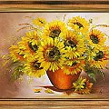 Tytul : Sonnenblumen - Ölgemälde handgemalt Rahmen Sygniert 106x76cm, G02298
189 euro, wys - 0 euro. #kwiaty