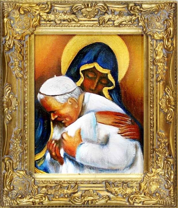 Tytul : Papst Johannes Paul II und Mutter Gottes- Ölgemälde handgemalt Rahmen Sygniert 34x30cm, G02276
39,99 euro, wys - 0 euro. #Papiez