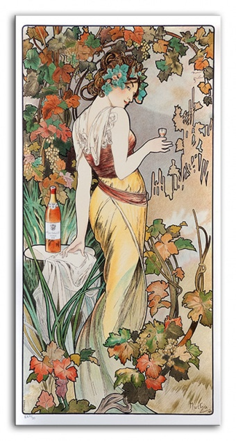 Große Meister Alfons Mucha - 90x45cm Leinwand Kunstdruck ,dzial druck,opis plotno naciagniete...cena 29,99e cena z wysylka